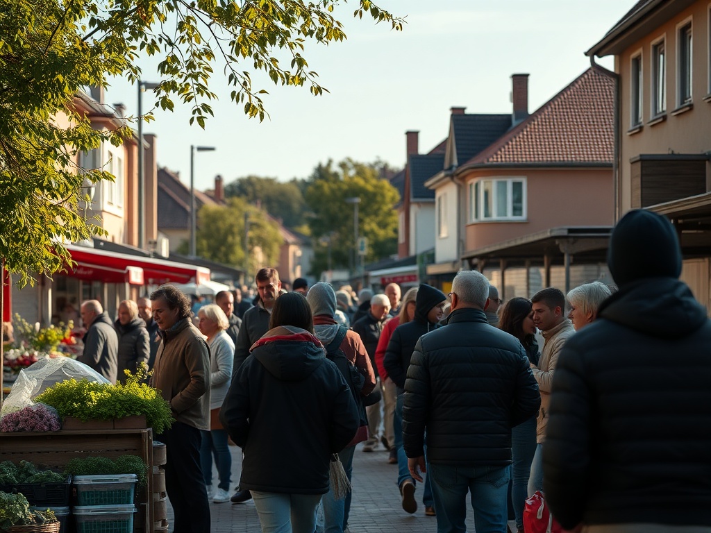 Ilustracja przedstawiająca zielone serce Ziemi otoczone rękami, symbolizujące troskę o planetę w kontekście lokalnym.